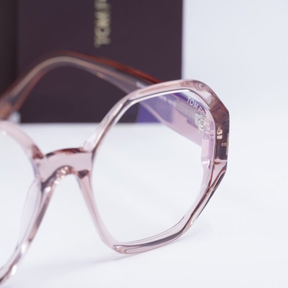 Tom Ford FT5967-B 072 Geometric Eyeglasses 53mm – Pink/Blue Light Block - Picture 8 of 10